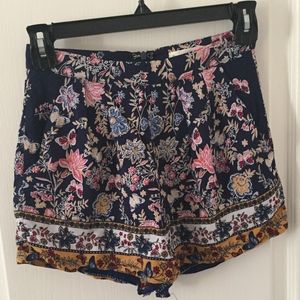 LF Here Come the Sun Floral Mini Shorts
